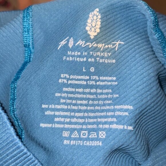 free People Blue High-Waist Free Throw Legging / Coastline size Large - Picture 5 of 12